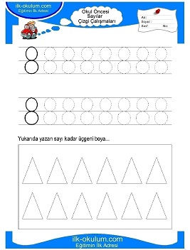 Çocuklar İçin Çizgi Çalışma Sayfaları 